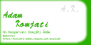 adam komjati business card